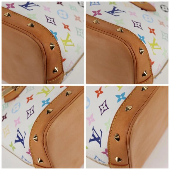 LOUIS VUITTON Monogram Multicolor Alma Hand Bag White M92647 LV Auth yk19104A - Picture 14 of 16